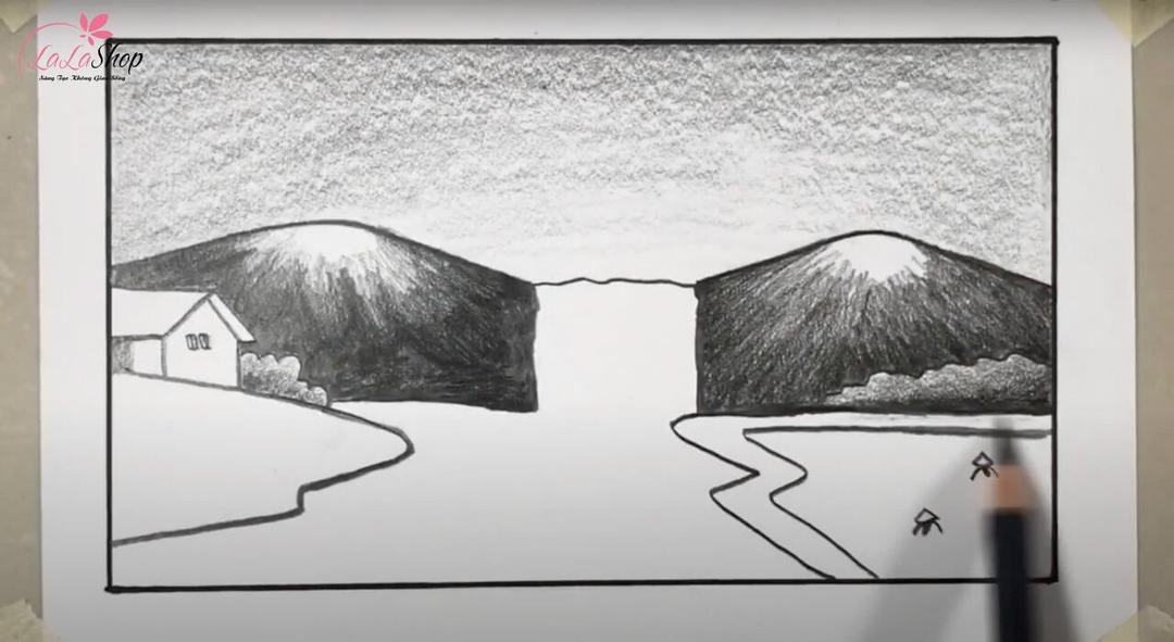 Tô chì cho dãy núi và bụi cây