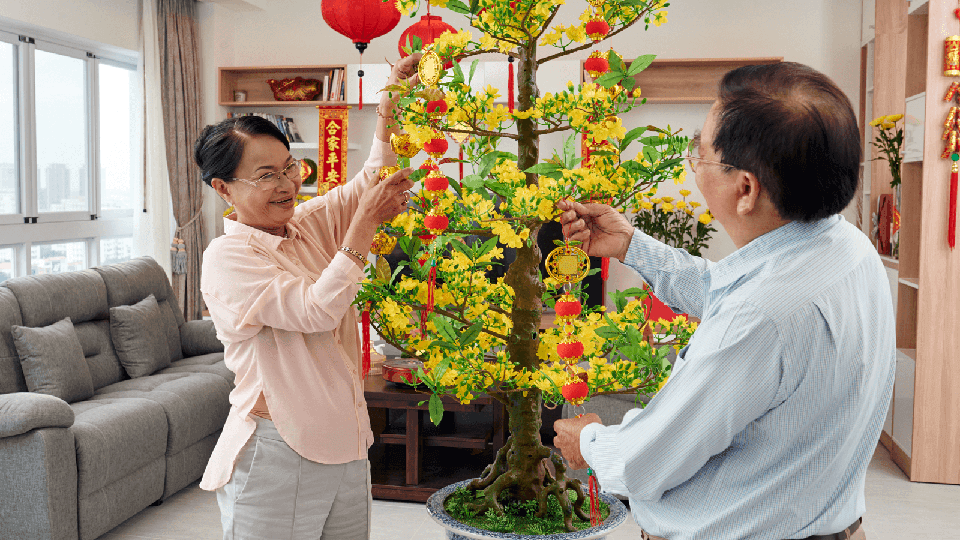 Dây thỏi vàng đem đến may mắn, tài lộc làm vật trang trí