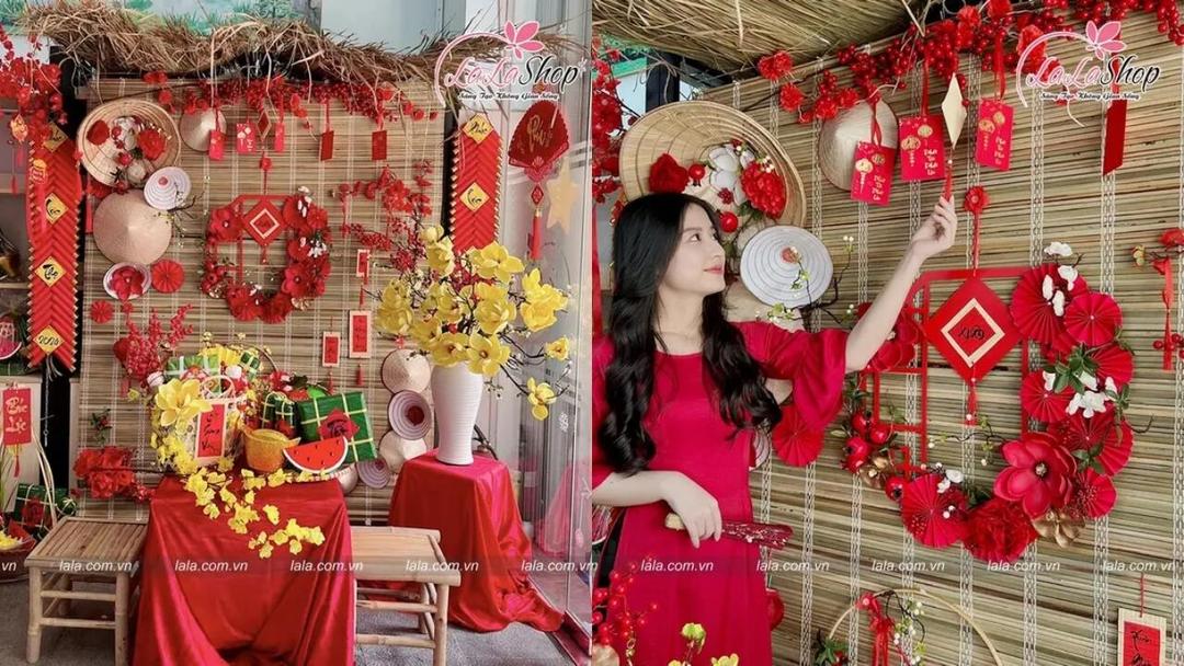 Trang trí tiểu cảnh với mành tre mang đến nét đẹp mộc mạc