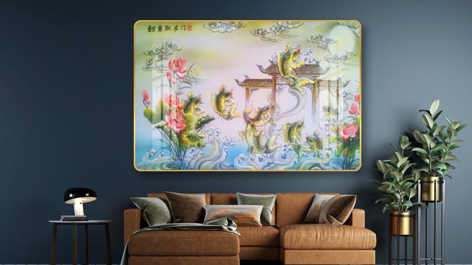 Tranh Treo Tường Cá Chép Vượt Vũ Môn 3