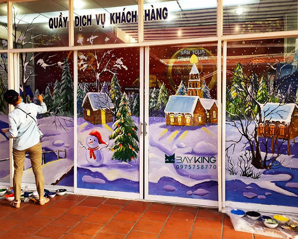 10 cách trang trí noel trên cửa kính đơn giản siêu đẹp 2025