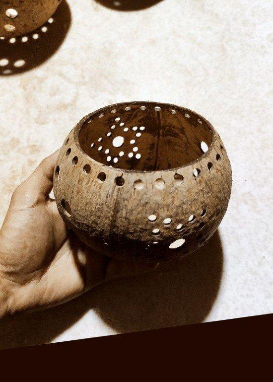 Lồng đèn trung thu gáo dừa nâu 15