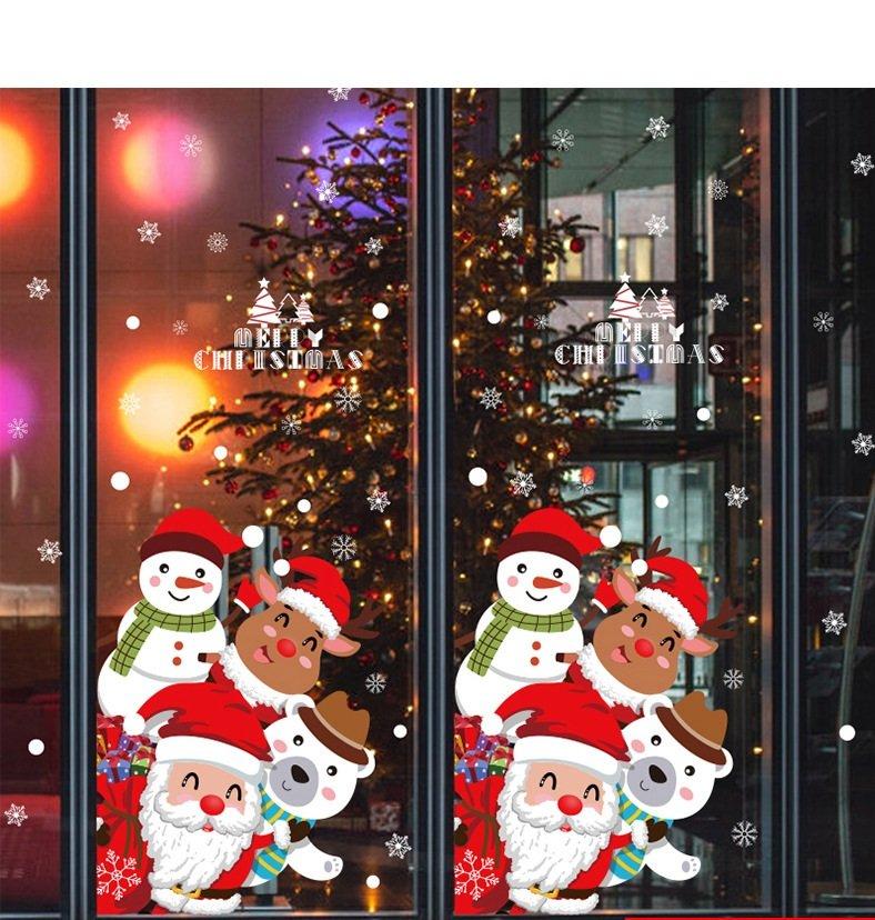 Decal trang trí noel Santa người tuyết tuần lộc và gấu trắng
