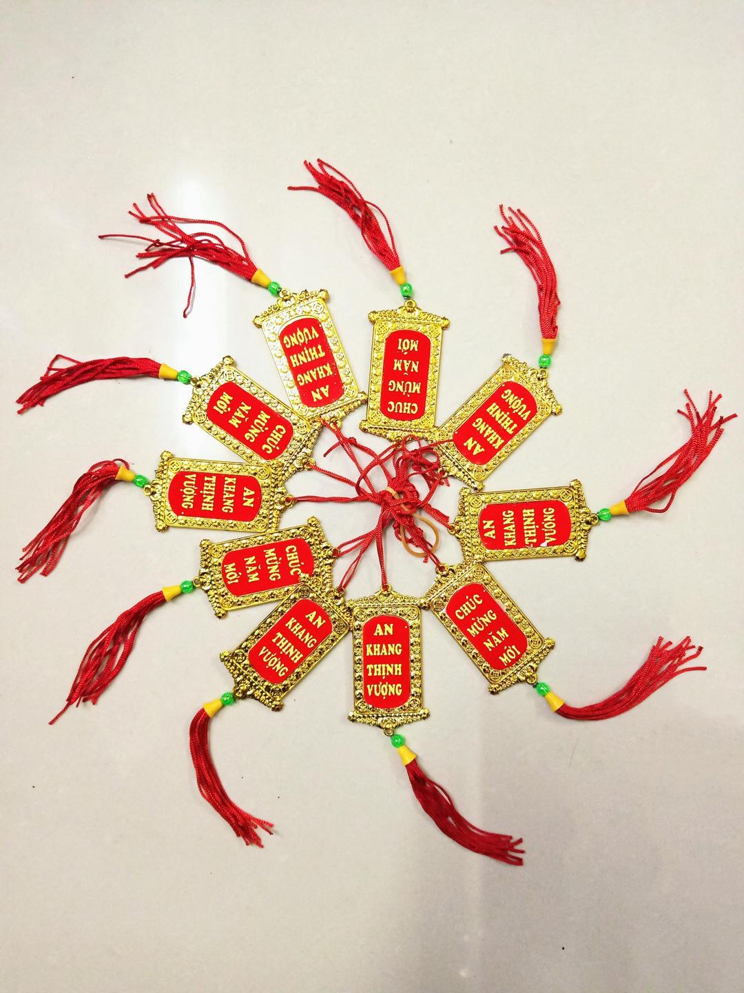 Lộc treo trang trí tết Thẻ vàng Chúc mừng năm mới - An khang thịnh vượng