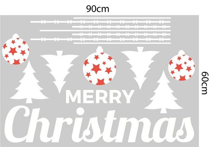 Combo decal trang trí noel đôi tuần lộc đón giáng sinh