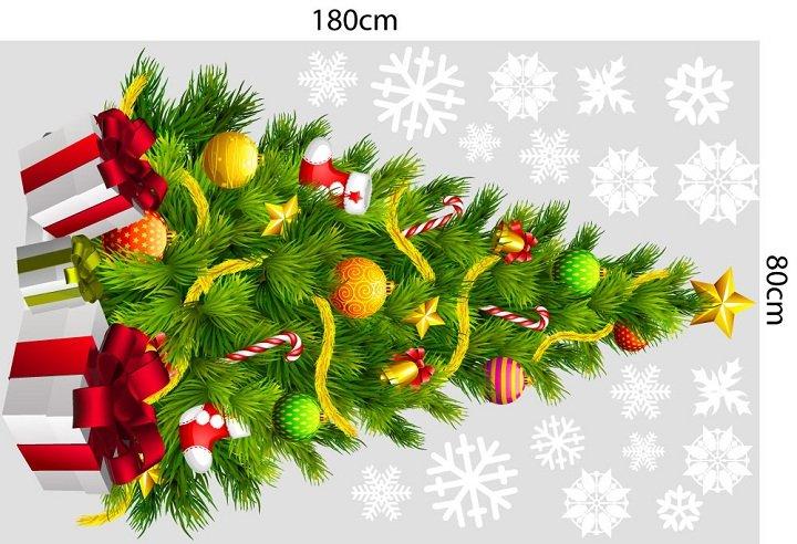 Combo decal trang trí noel giáng sinh vui vẻ năm mới hạnh phúc