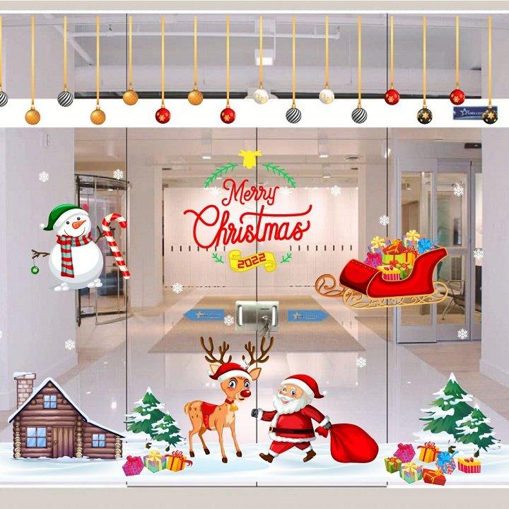 Combo decal trang trí noel những người bạn đêm giáng sinh 2022