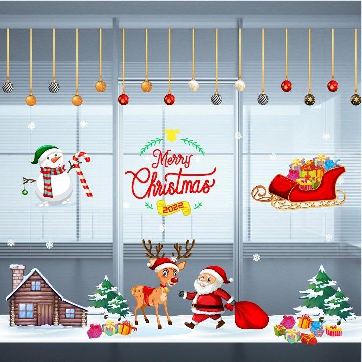 Combo decal trang trí noel những người bạn đêm giáng sinh 2022