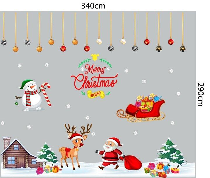 Combo decal trang trí noel những người bạn đêm giáng sinh 2022