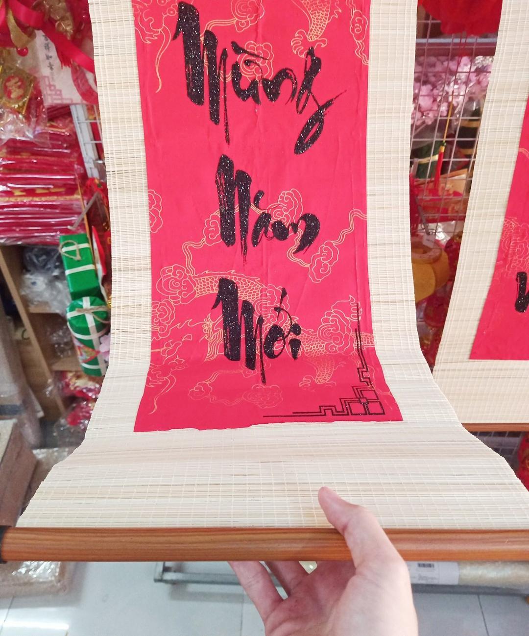 Cặp liễn mành câu đối đỏ Chúc mừng năm mới - An khang thịnh vượng