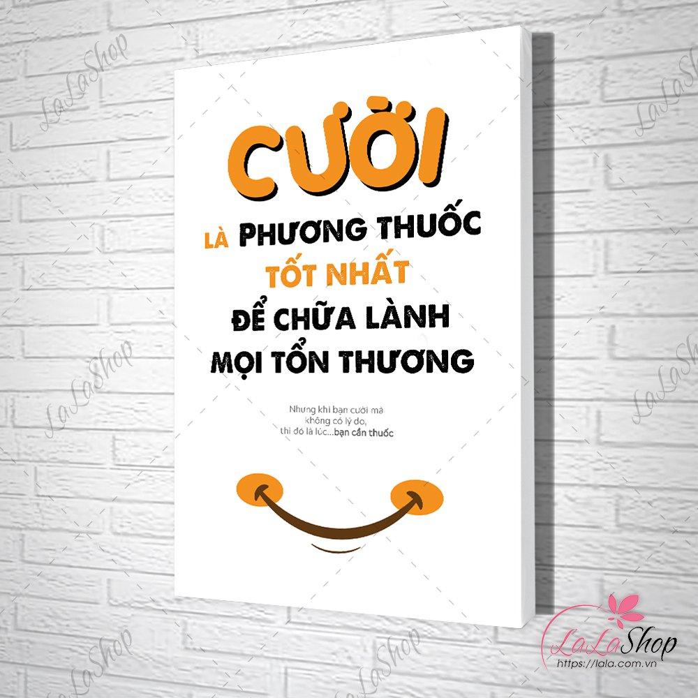 Tranh slogan cười là phương thuốc tốt nhất để chữa lành mọi vết thương