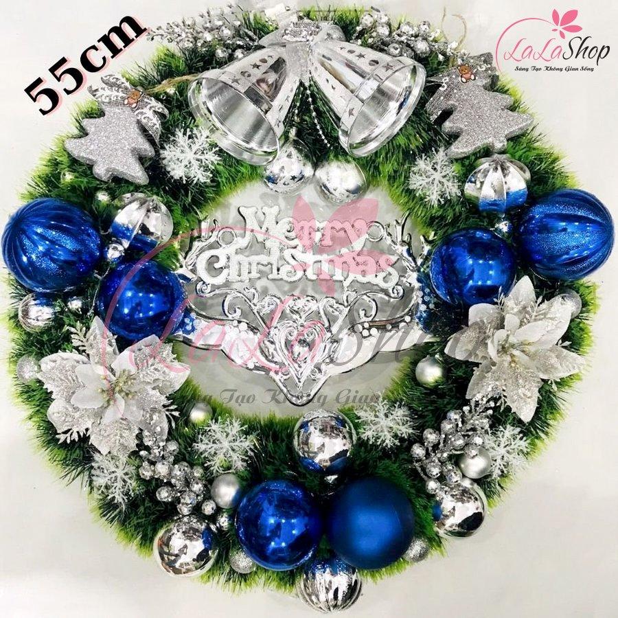 Vòng Nguyệt Quế Trang Trí Noel Merry Christmas 33 - 55cm