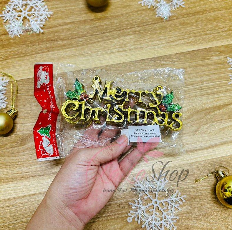 Bảng treo chữ Merry Christmas trang trí noel mẫu 2 nhiều kích thước