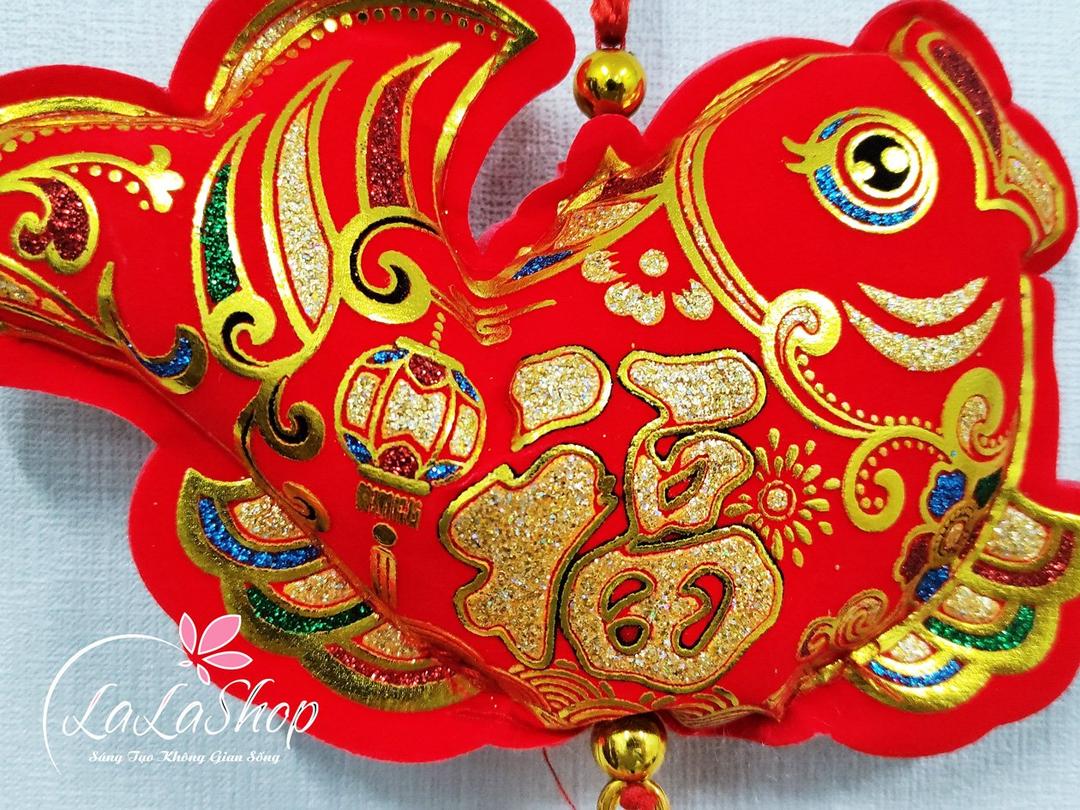 Dây lộc treo đồng tiền cá chép tài lộc may mắn trang trí tết