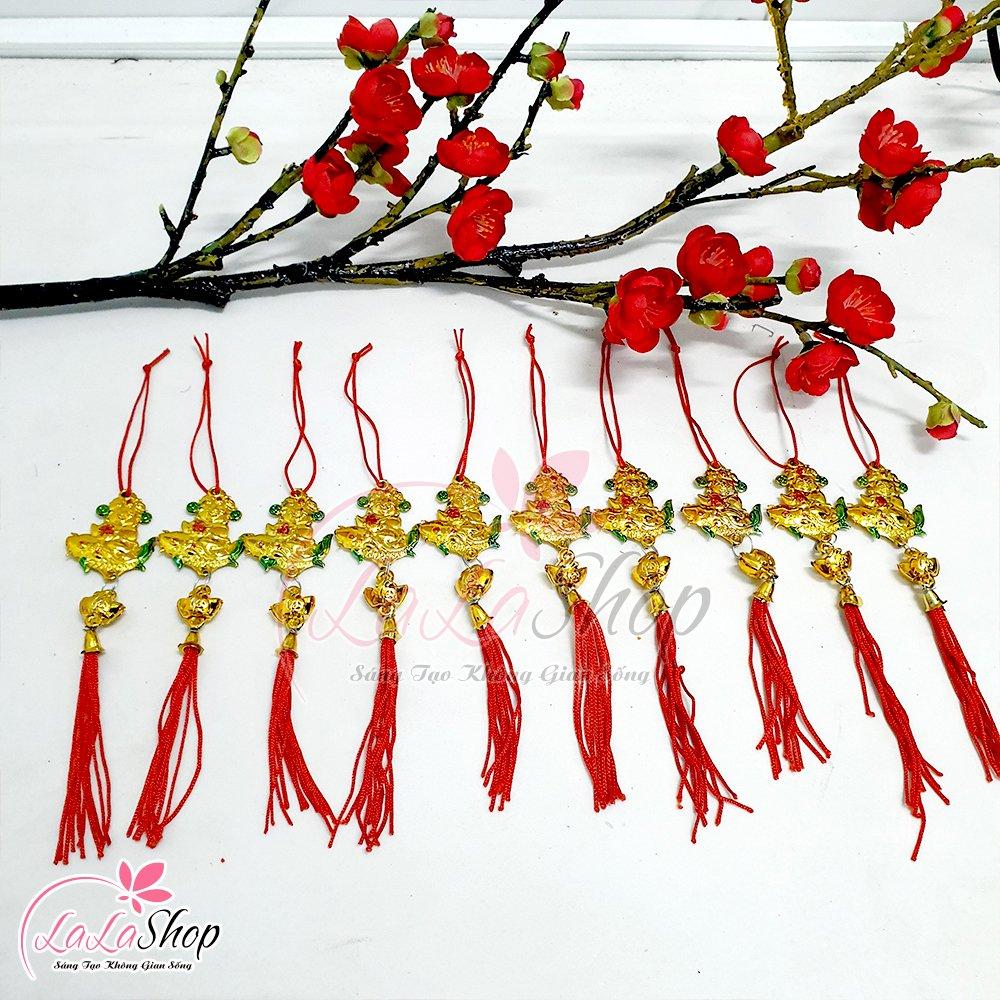 Combo 10 dây lộc treo cá chép đồng tiền may mắn trang trí tết