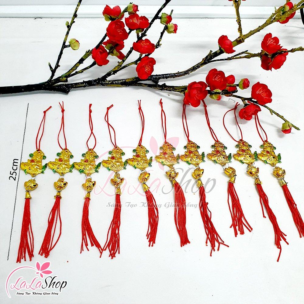 Combo 10 dây lộc treo cá chép đồng tiền may mắn trang trí tết