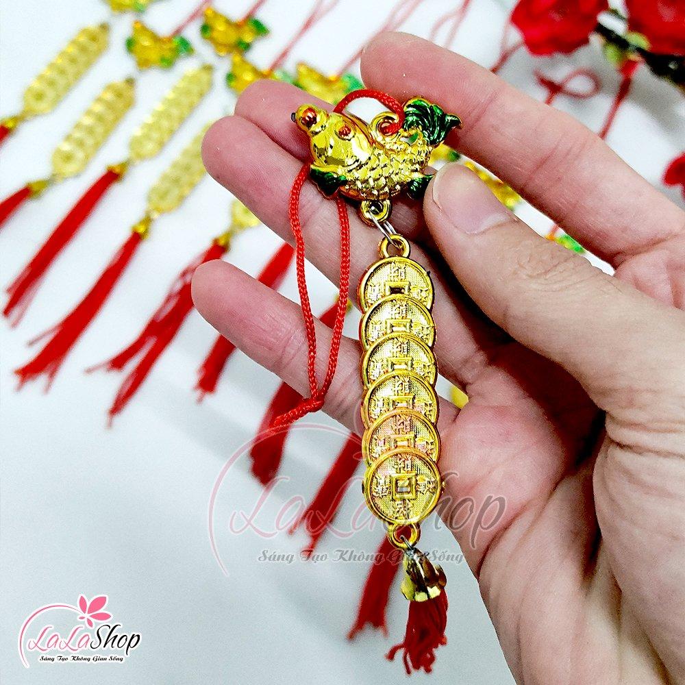 Combo 10 dây lộc treo cá chép đồng tiền trang trí tết noel mẫu 2