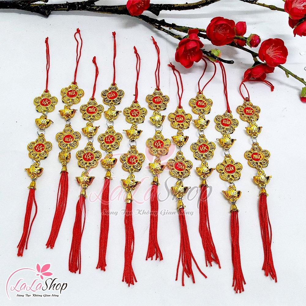 Combo 10 dây lộc treo đồng tiền hoa mai may mắn trang trí tết