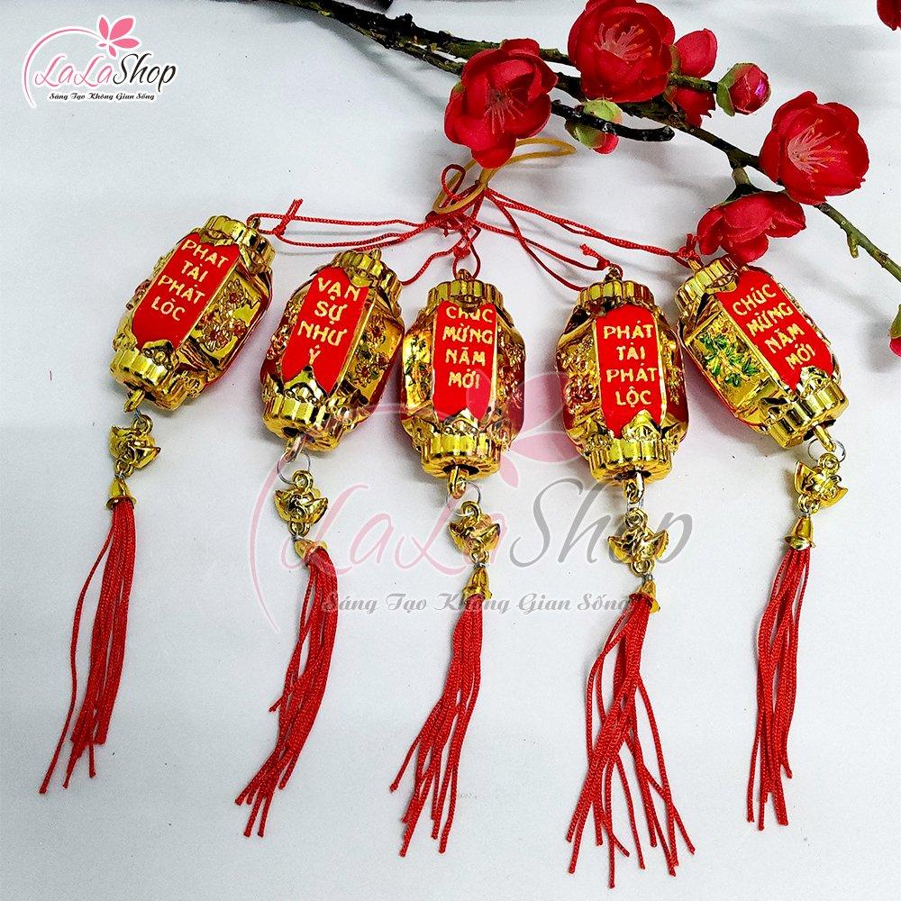 Combo 5 dây lộc treo lồng đèn thỏi vàng may mắn trang trí tết