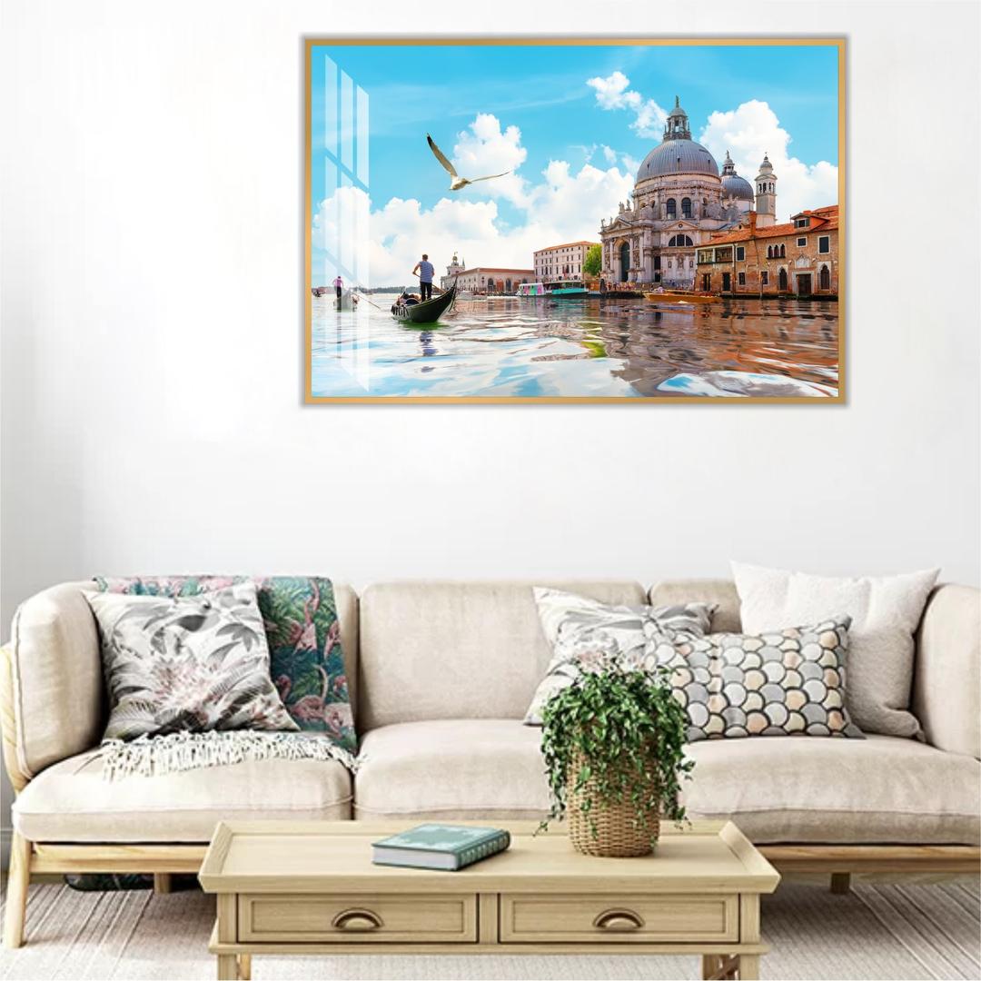 Tranh Treo Tường Đi Thuyền Gondolas Trên Kênh Đào Gand Ở Venice