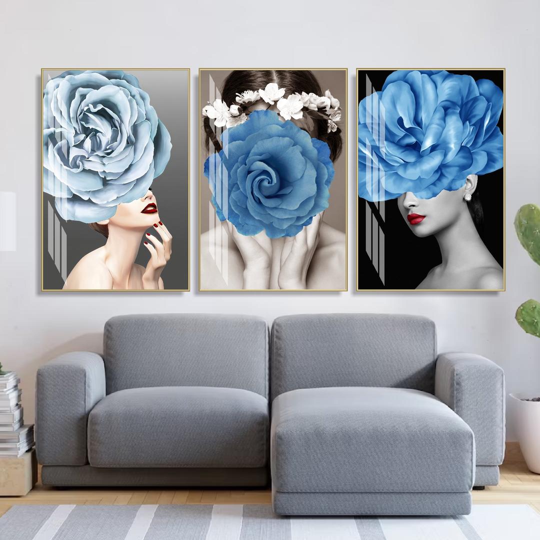 Tranh treo tường cô gái nghệ thuật trừu tượng decor phòng ngủ 96