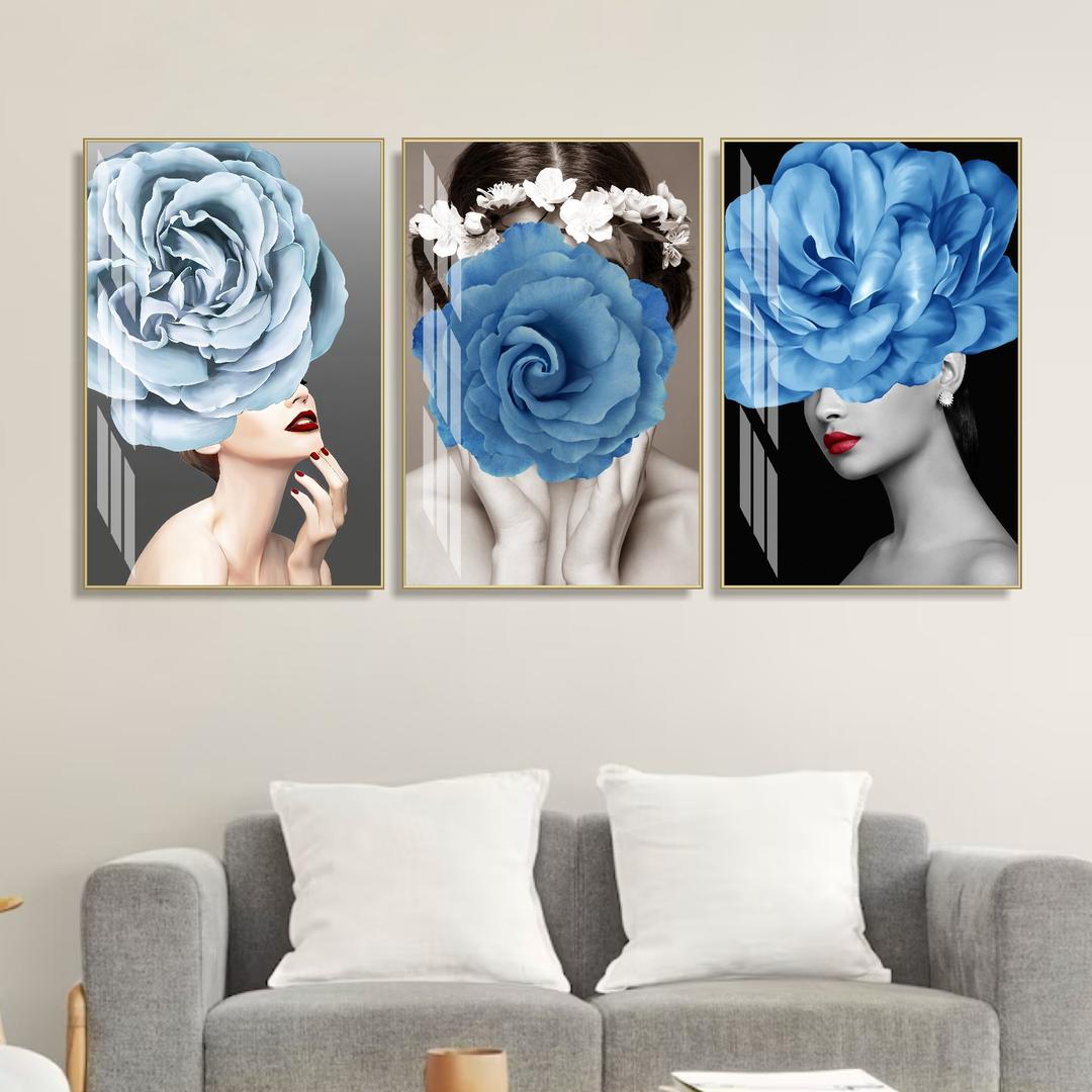 Tranh treo tường cô gái nghệ thuật trừu tượng decor phòng ngủ 96