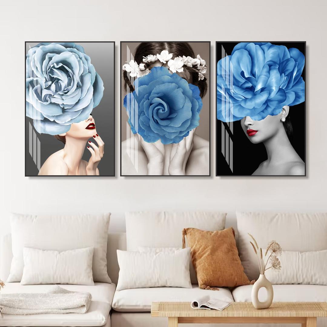 Tranh treo tường cô gái nghệ thuật trừu tượng decor phòng ngủ 96