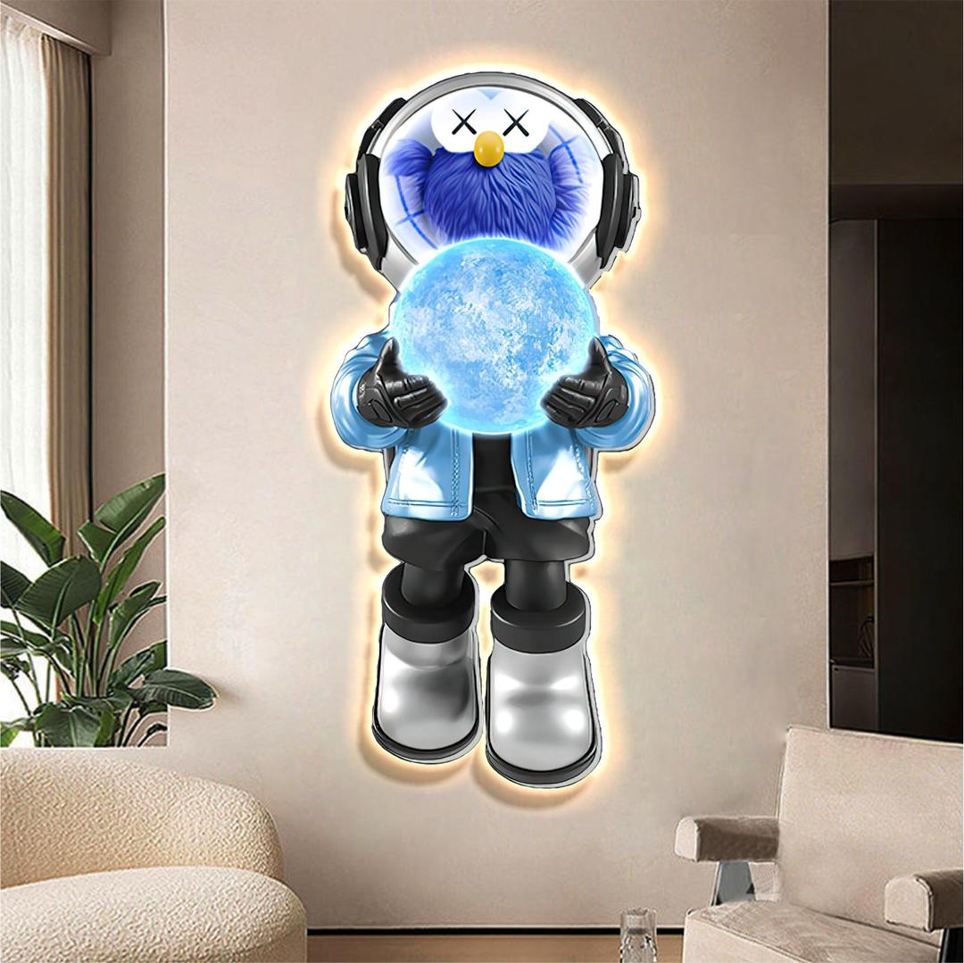 Tranh treo tường tráng gương pha lê có đèn LED decor hiện đại mẫu 230