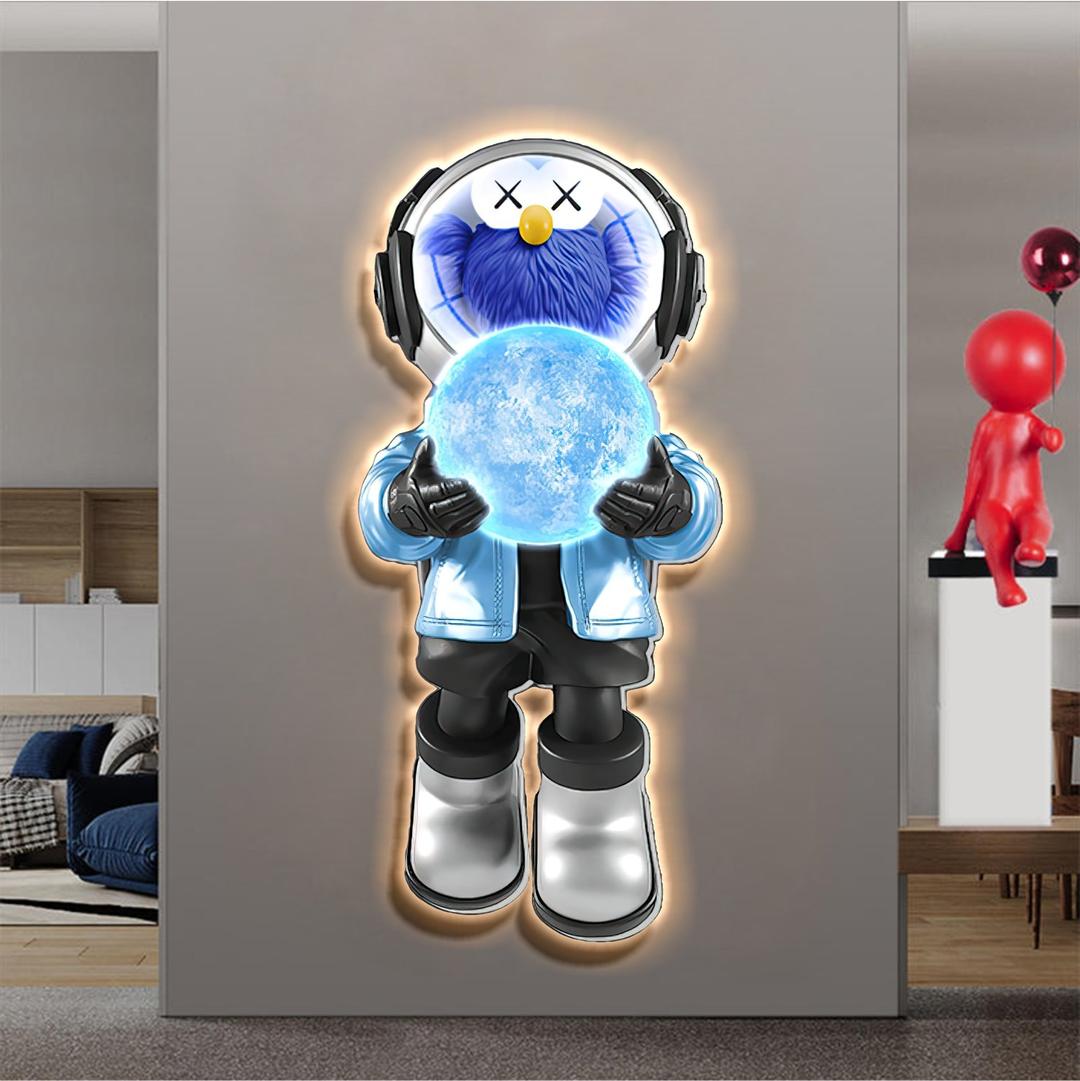 Tranh treo tường tráng gương pha lê có đèn LED decor hiện đại mẫu 230