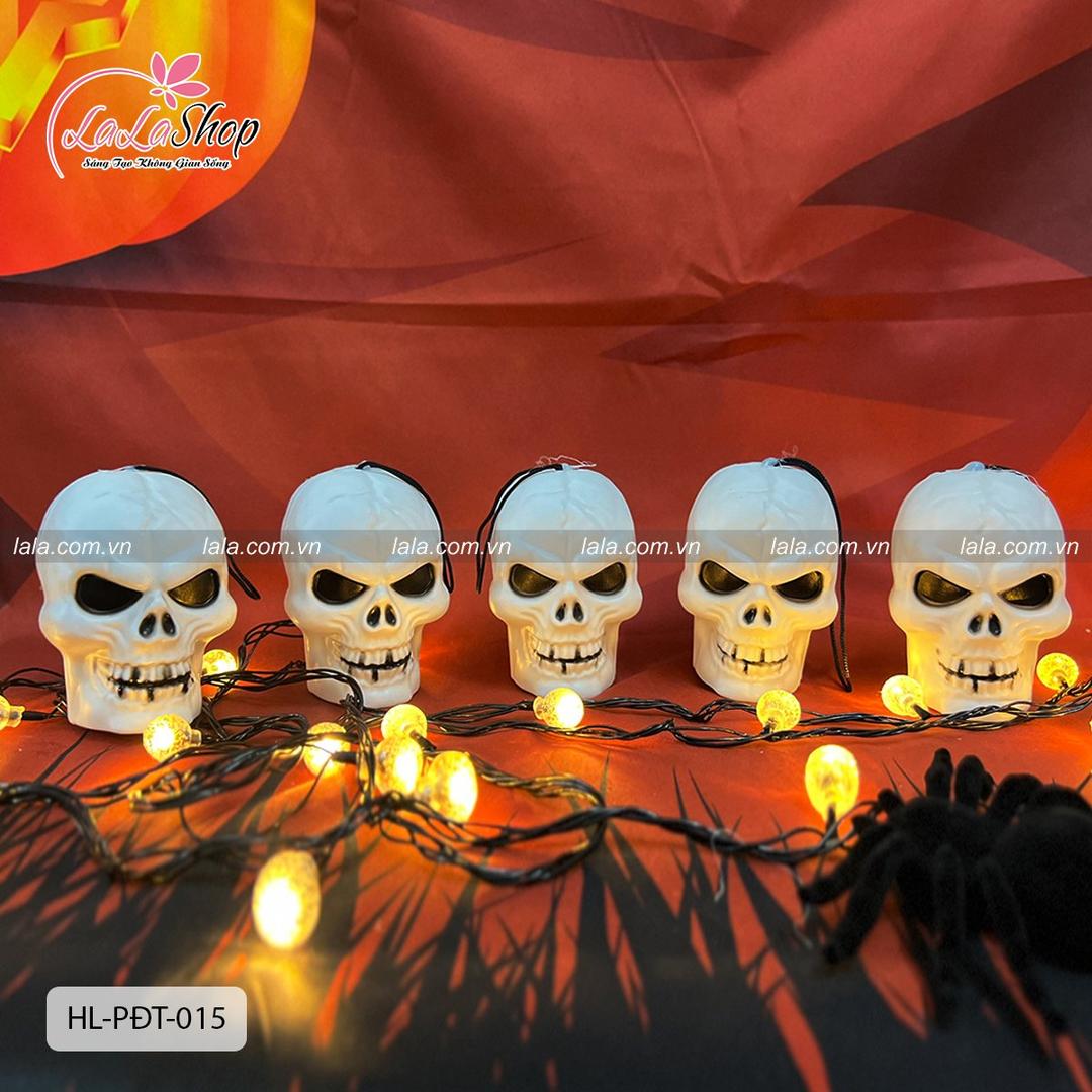 Set 5 Đồ treo trang trí Halloween Đầu Lâu Trắng
