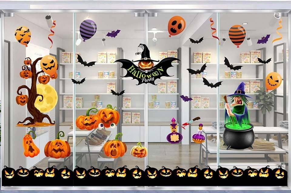 Decal trang trí Halloween hàng Quảng Châu có sẵn giá rẻ cũng cực kỳ đẹp và sắc nét