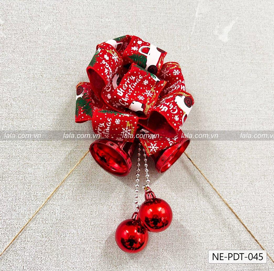 Dây thông 1m full phụ kiện cao cấp treo trang trí noel mẫu 045 - Tặng kèm đèn LED