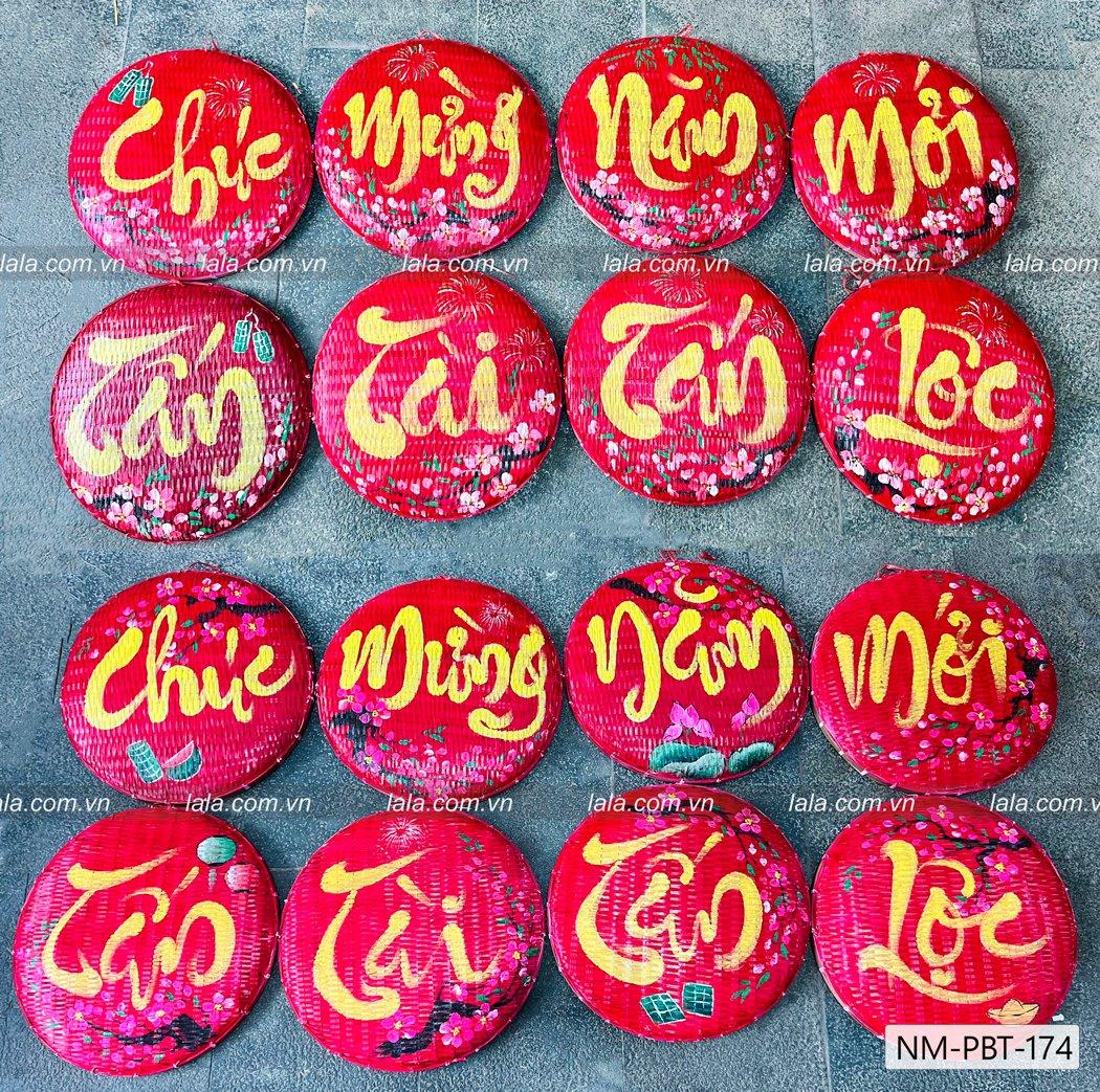 Combo 8 mẹt đỏ câu chúc thư pháp Chúc mừng năm mới - Tấn tài tấn lộc