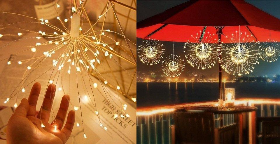 Đèn trang trí tết - Trang trí Tết với đèn pháo hoa có thể giúp không gian trở nên nổi bật hơn