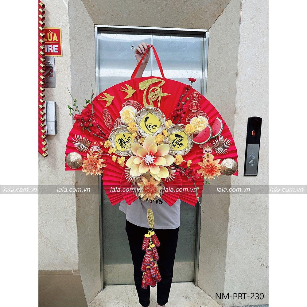 Mô hình quạt giấy phúc lộc thọ trang trí tiểu cảnh tết mẫu 230