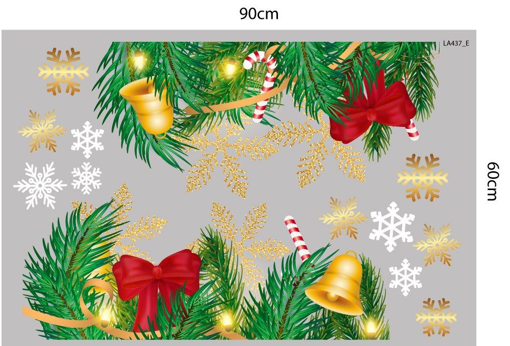Combo Decal Trang Trí Noel Merry Christmas And Happy New Year 2025 và quả cầu may mắn