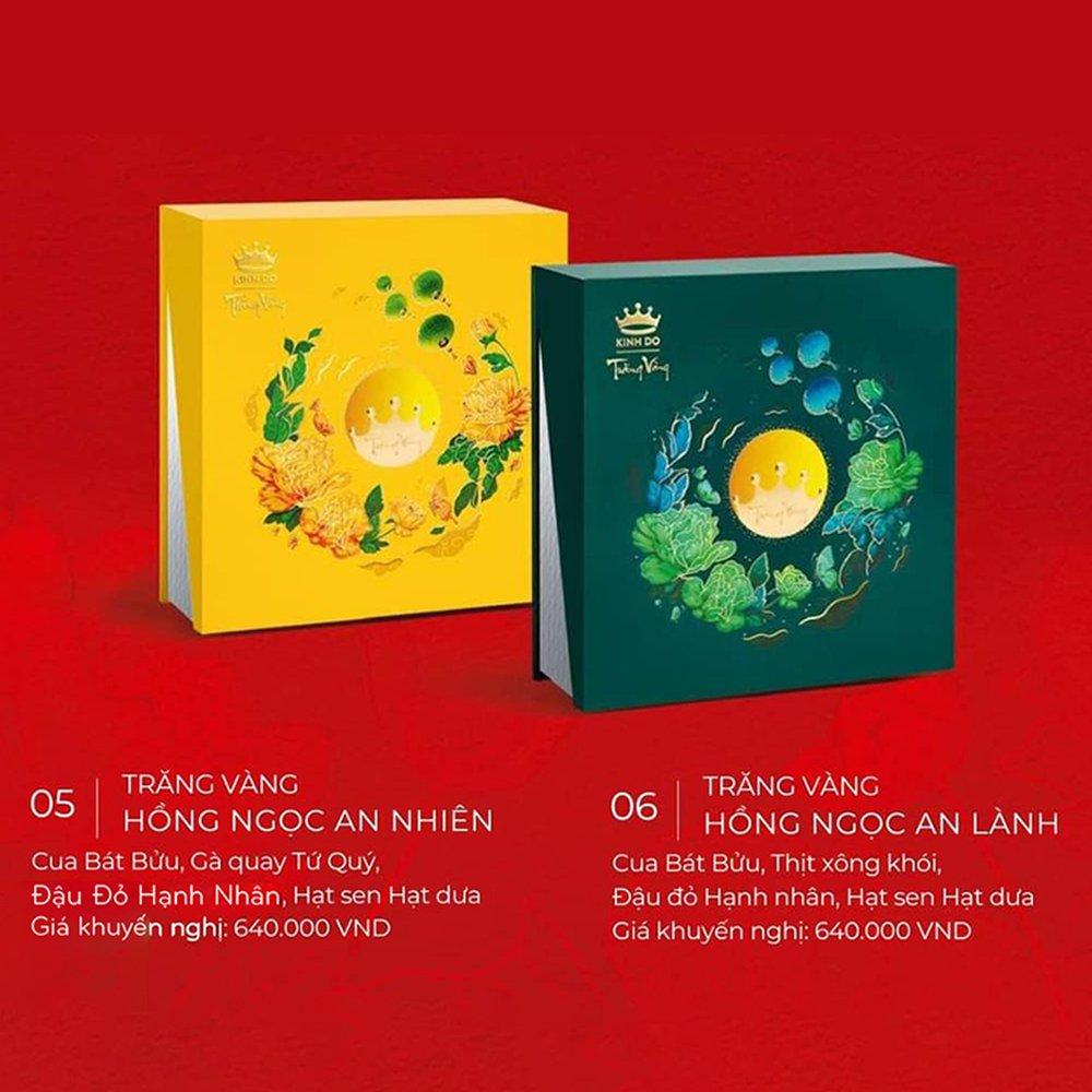Bánh Trung Thu Kinh Đô Trăng Vàng Hồng Ngọc An Lành Thượng Hạng - Hộp 4 bánh 160g/bánh