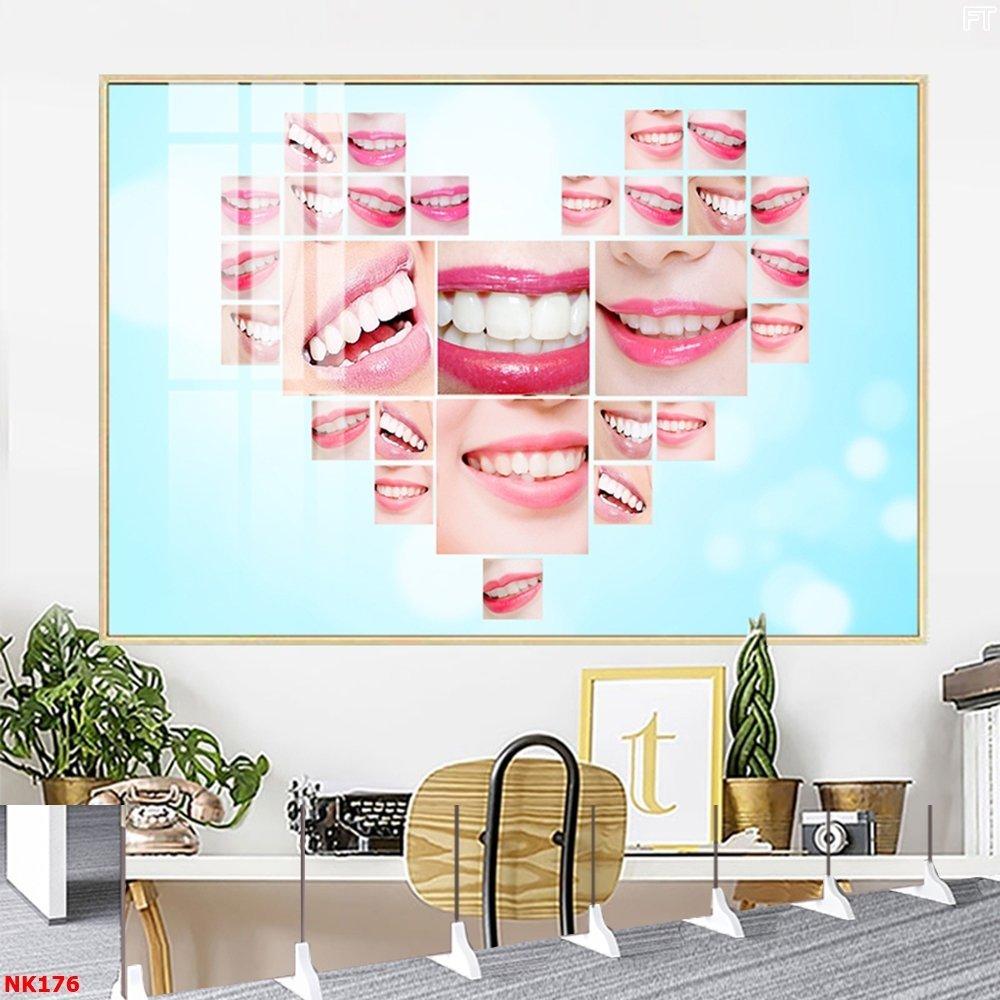 Tranh Treo Tường Nha Khoa Răng Trắng Nụ Cười Sáng