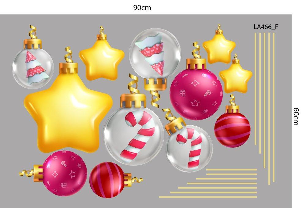 Combo Decal Trang Trí Noel Thành Phố Tuyết Trắng Và Người Tuyết Vui Nhộn