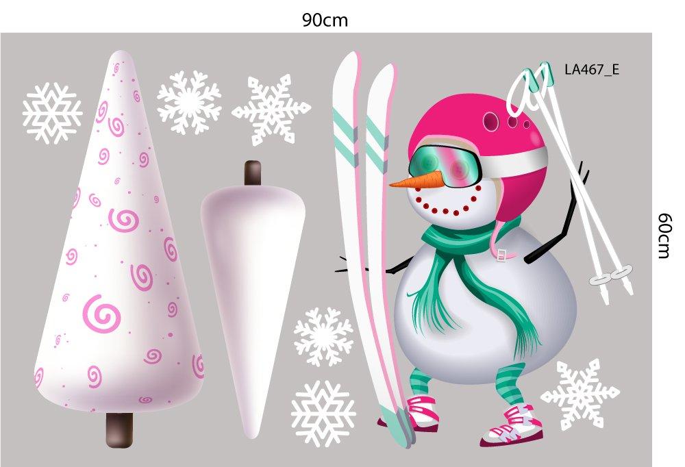 Combo Decal Trang Trí Noel Ông Già Noel, Gấu Trắng Và Những Người Bạn