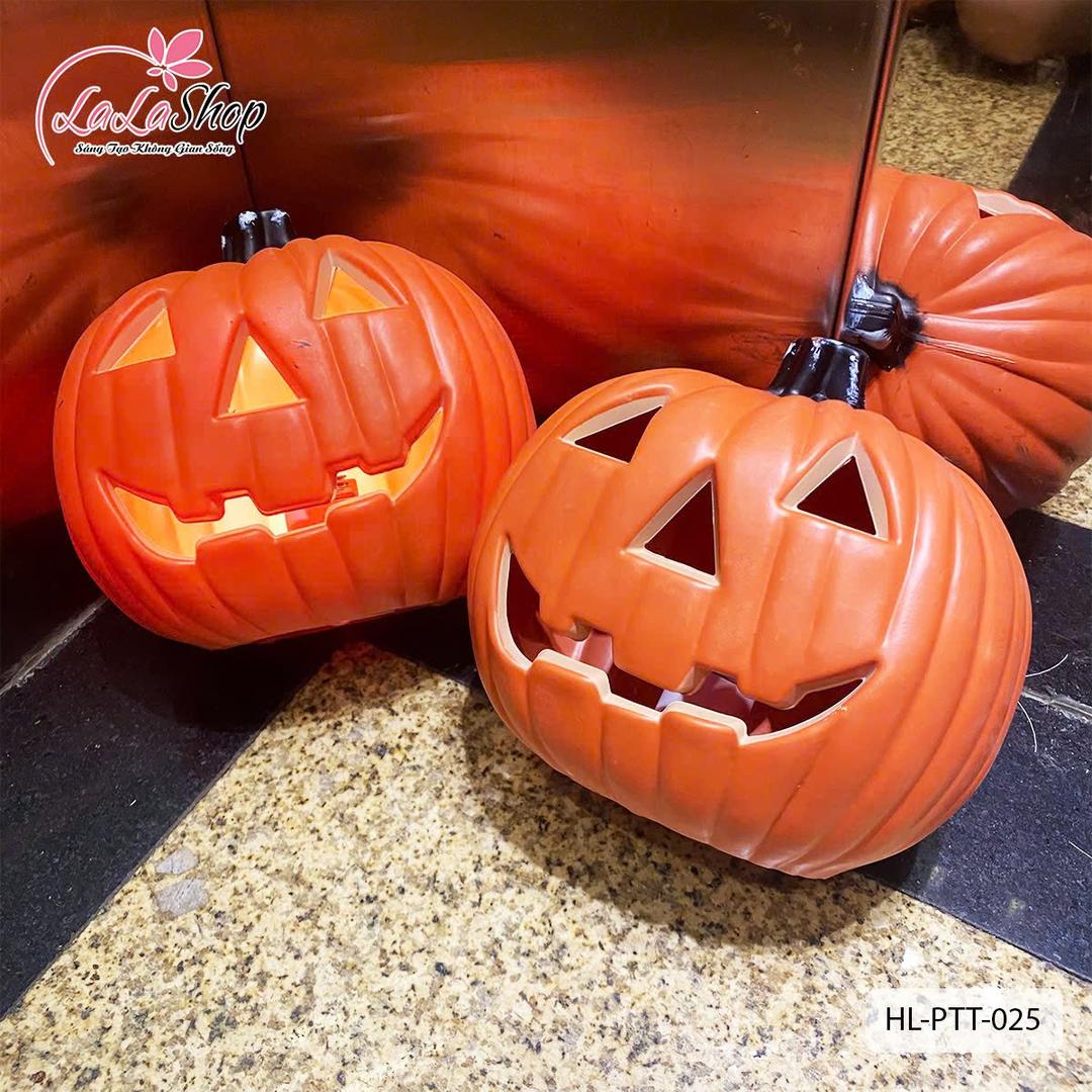 Phụ Kiện Trang Trí Halloween Đèn Bí Ngô Ma Quái Có Đèn Led Sáng