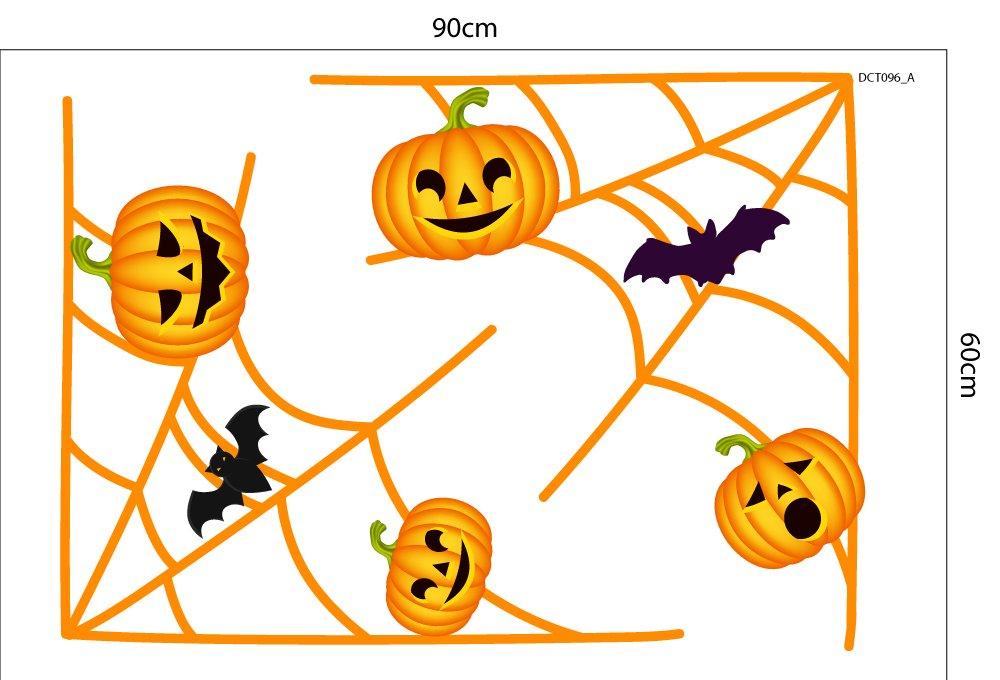 Combo Decal Trang Trí Halloween Những Quả Bí Ngô Ma Quái