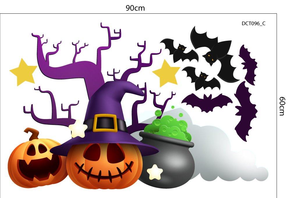 Combo Decal Trang Trí Halloween Những Quả Bí Ngô Ma Quái