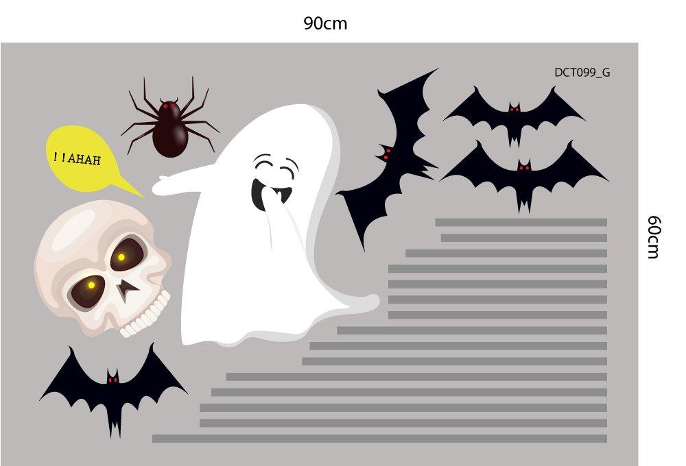 Combo Decal Trang Trí Halloween Bí Ngô Và Ếch Xanh Phát Kẹo