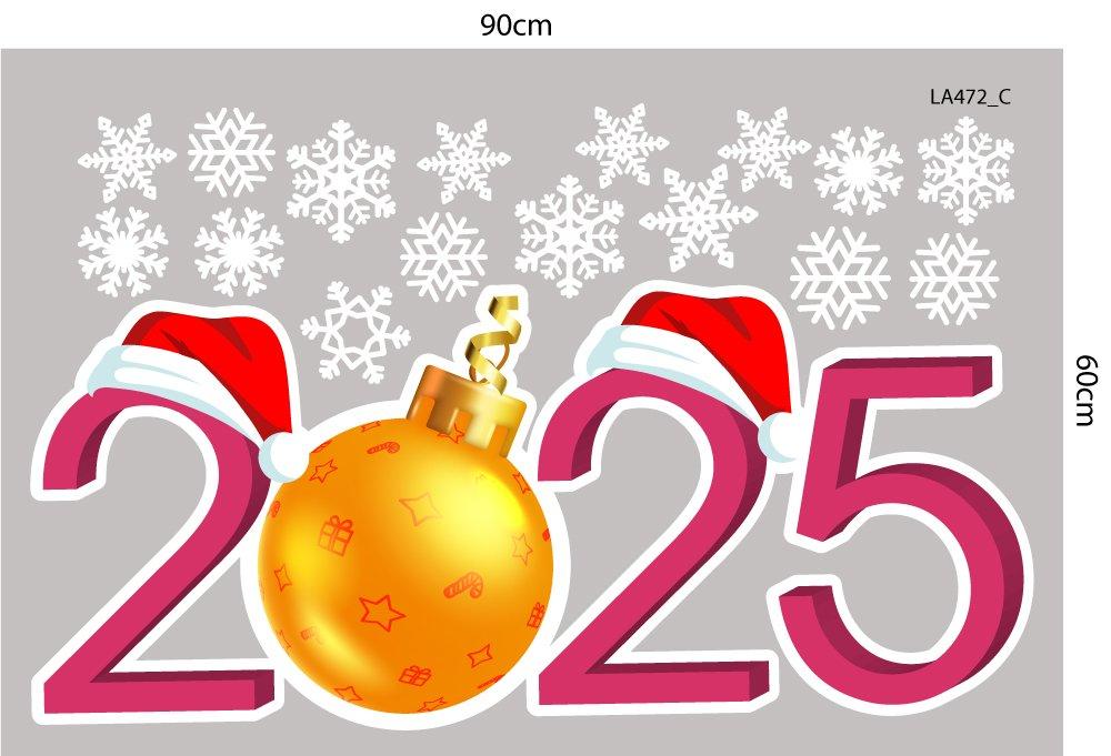 Combo Decal Trang Trí Noel Merry Chistmas Ông Già Noel Và Những Hộp Quà Xinh Xắn