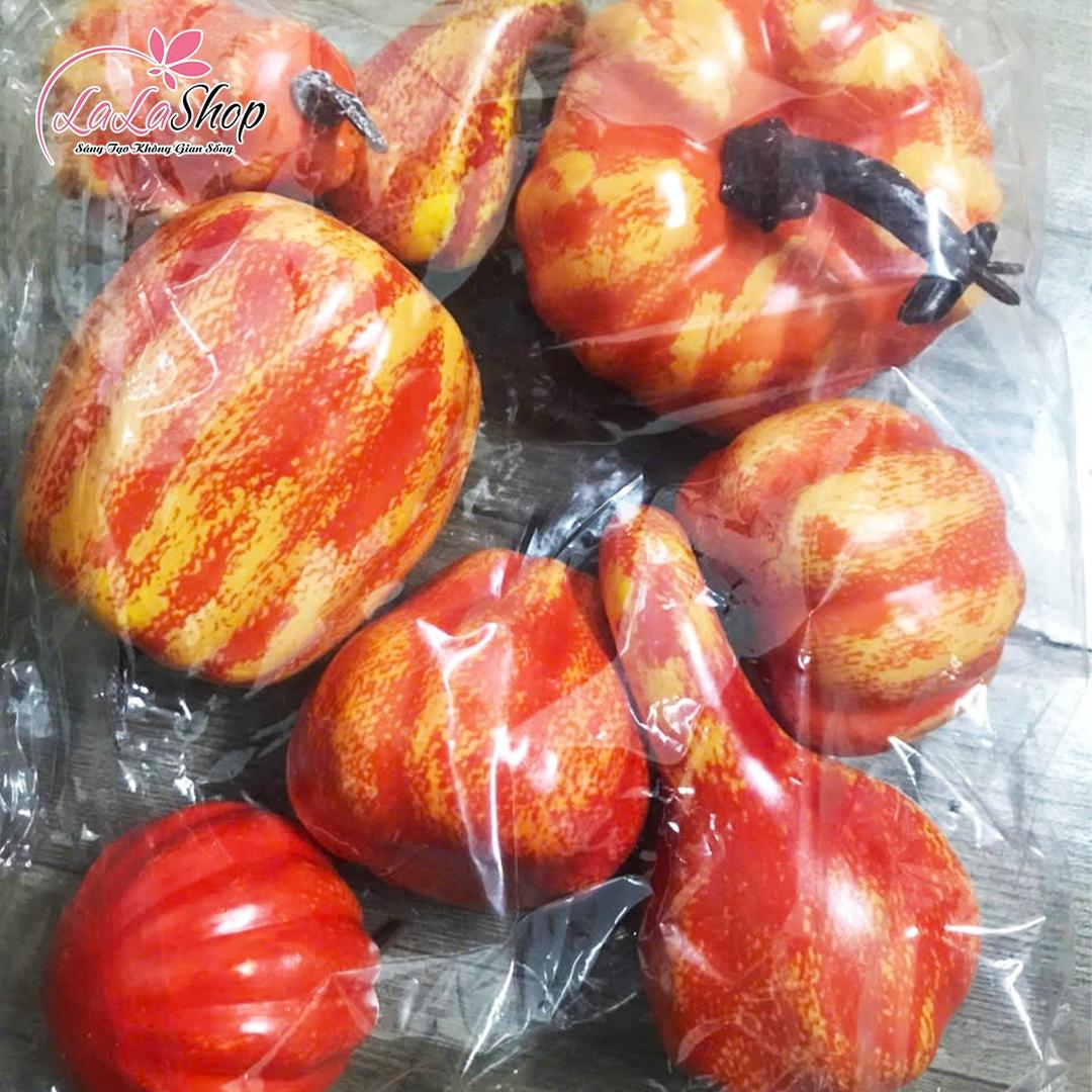 Phụ Kiện Trang Trí Halloween Combo 8 Quả Bí Ngô Nhiều Kích Thước