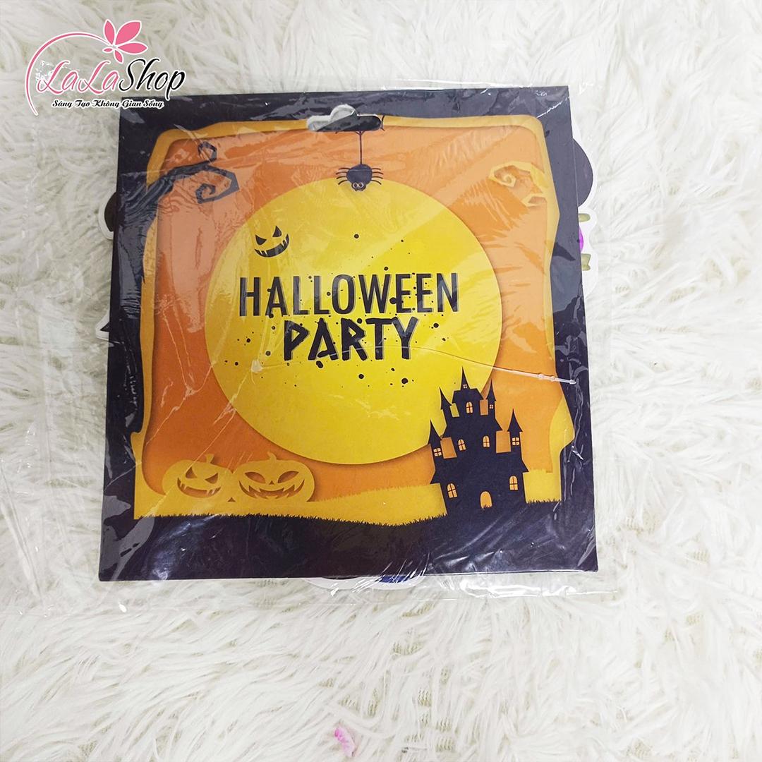 Đồ treo trang trí Halloween Set Dây Treo Lò Xo 6 Hình Phù Thủy Và Bóng Ma Bí Ẩn