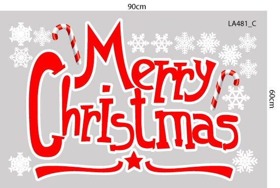 Combo Decal Trang Trí Noel Hộp Quà Quả Châu Lấp Lánh Và Ông Già Noel