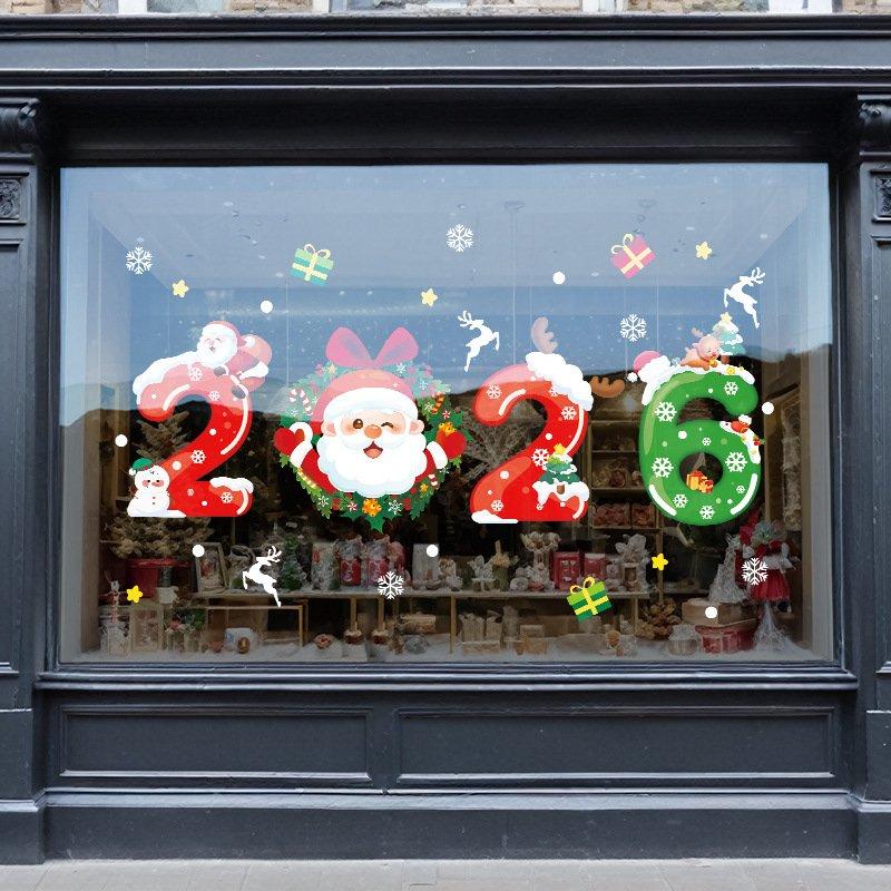 Decal Trang Trí Noel Ông Già Noel Vui Nhộn 2026