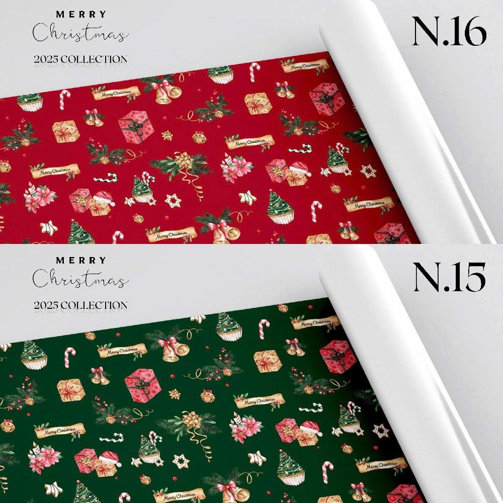 Set 5 Giấy Gói Quà Hoạ Tiết Hộp Quà Và Chuông Đôi Xinh Xắn